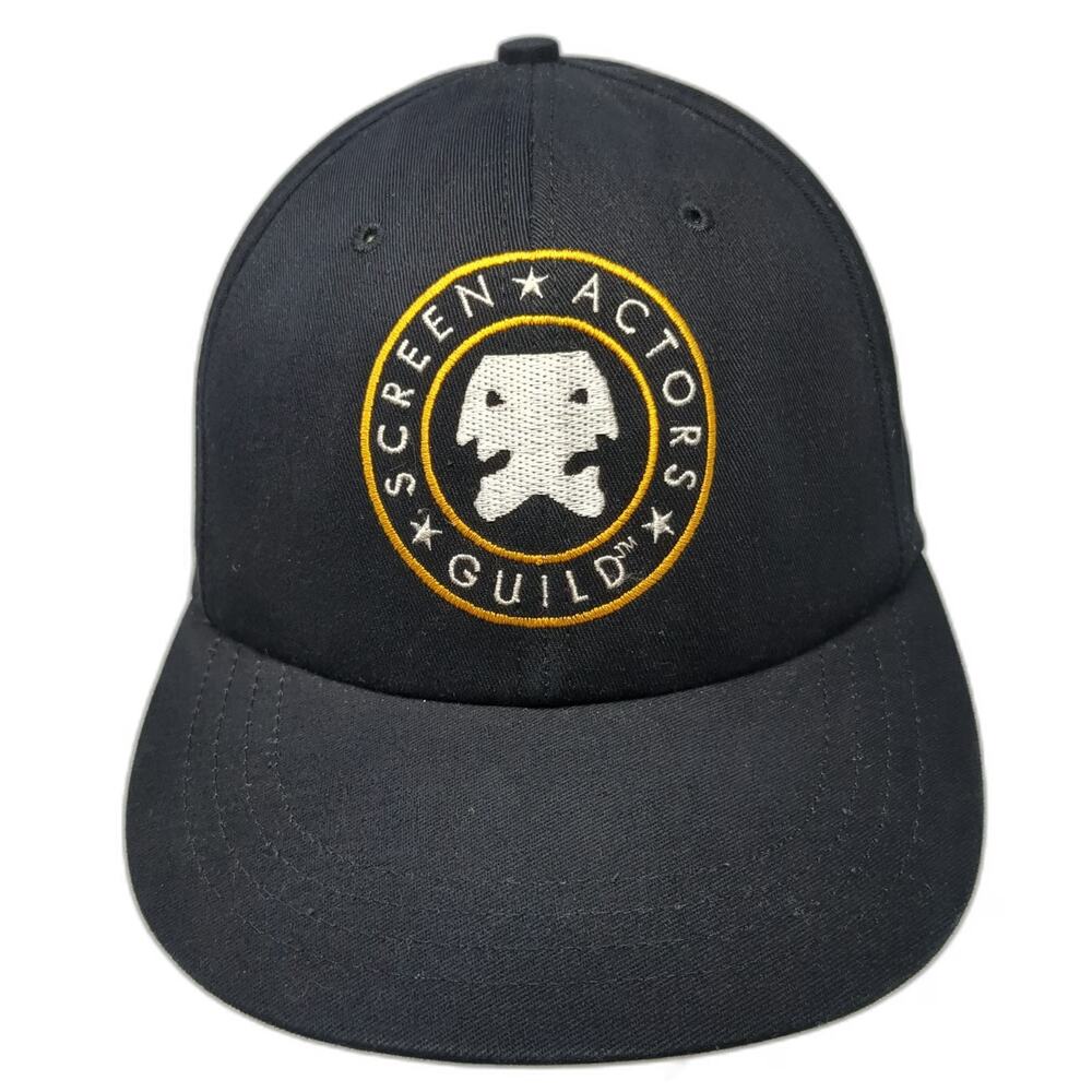 Unionwear Screen Actors Guild Hat Black Baseball Cap One Size Made In USA Logo